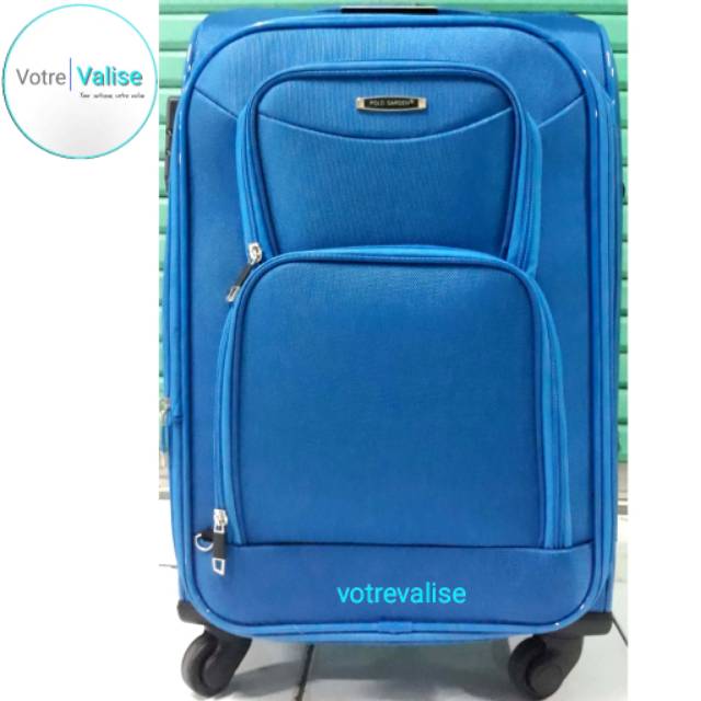 Jual Koper kanvas Polo Garden 20 inch biru tua | Shopee Indonesia