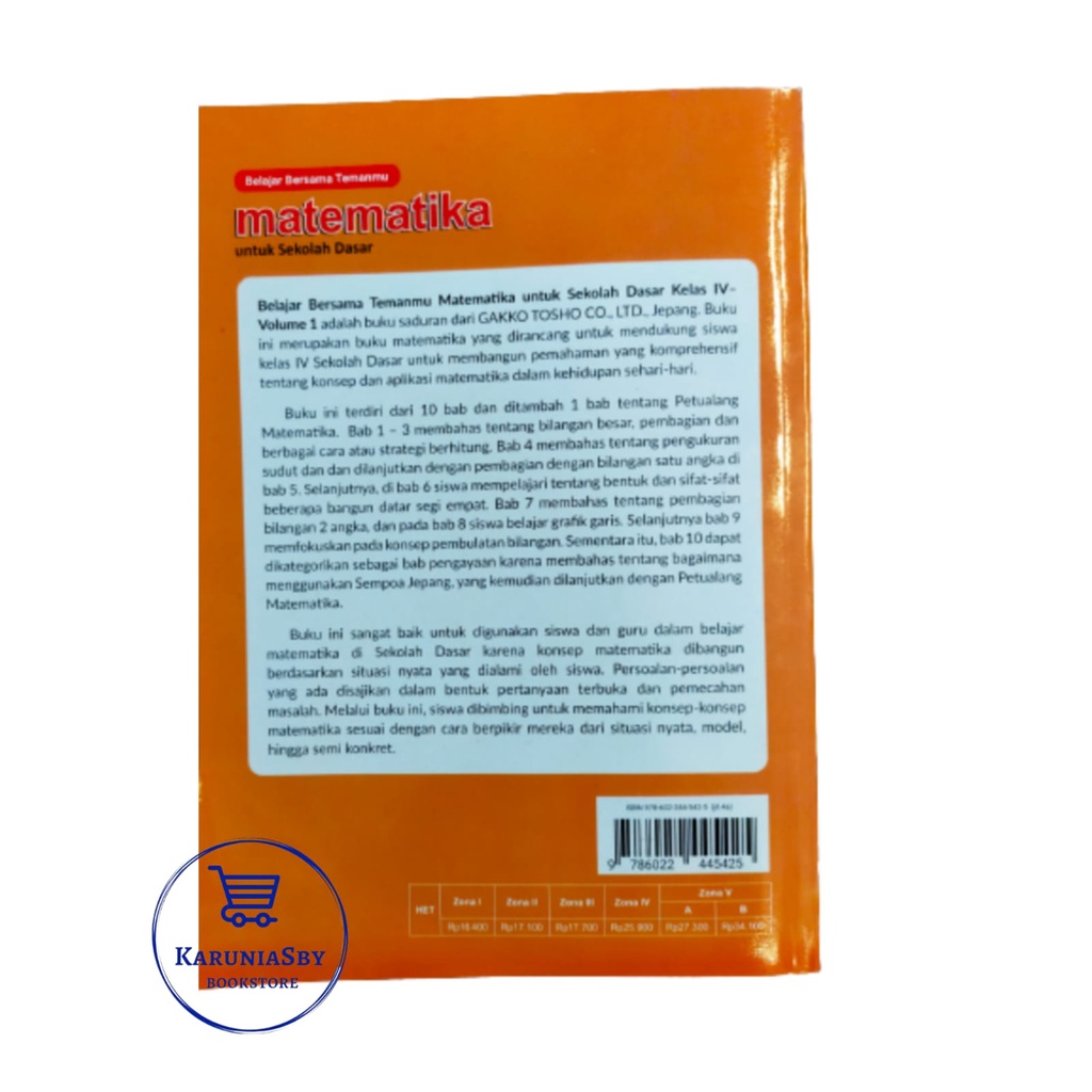 Jual Buku Siswa Kelas 4 SD Matematika Volume 1 Kurikulum Merdeka B5 ...