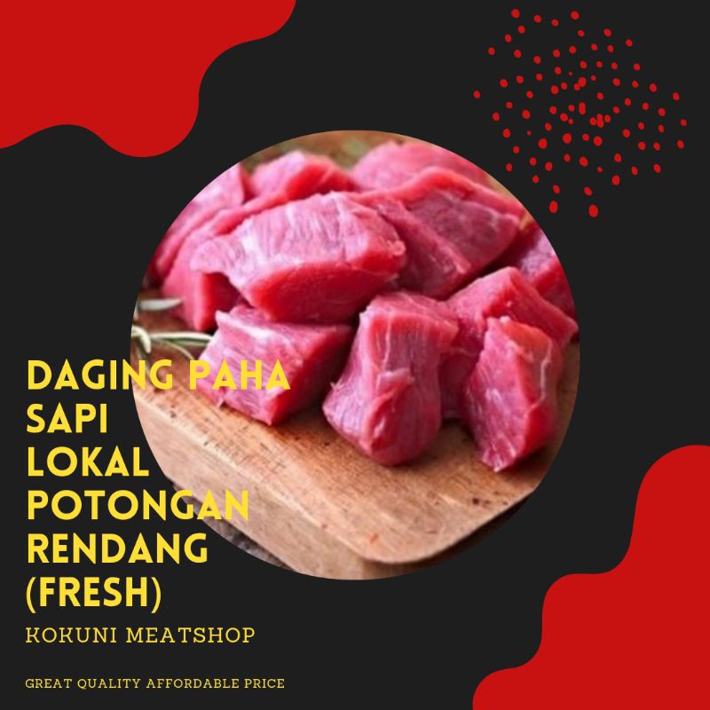 Jual Daging Paha SAPI LOKAL (FRESH) Potongan Rendang 1kg | Shopee Indonesia