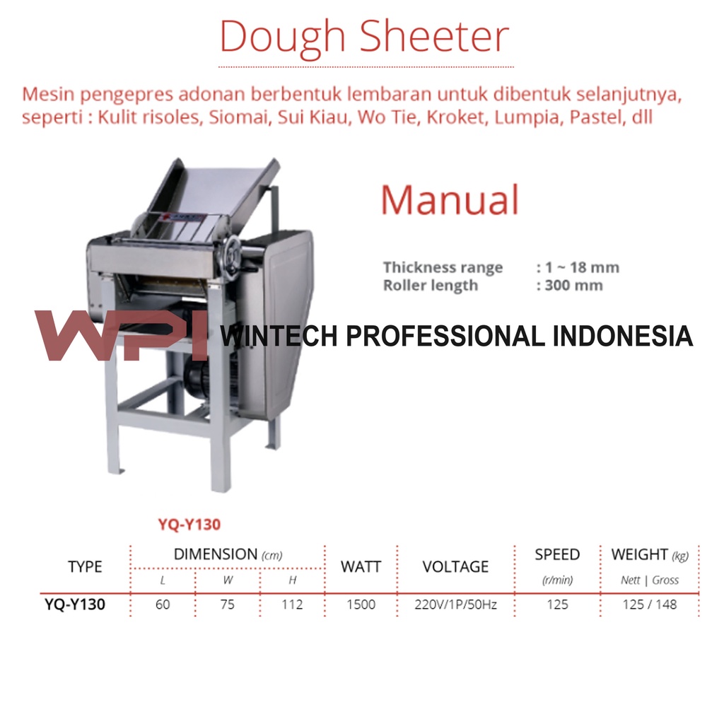 Jual GETRA YQY130 Dough Sheeter Manual / Alat Pres Adonan Shopee Indonesia