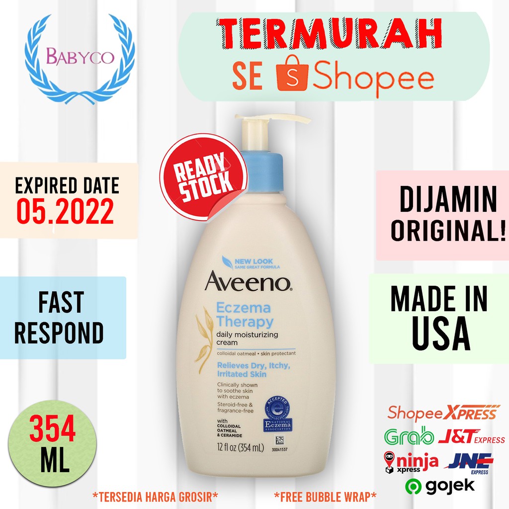 Jual Aveeno Eczema Therapy Moisturizing Cream 354ml Shopee Indonesia 1204