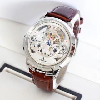 Jam Tangan Pria Corum 12609 Strap Leather Kulit Asli