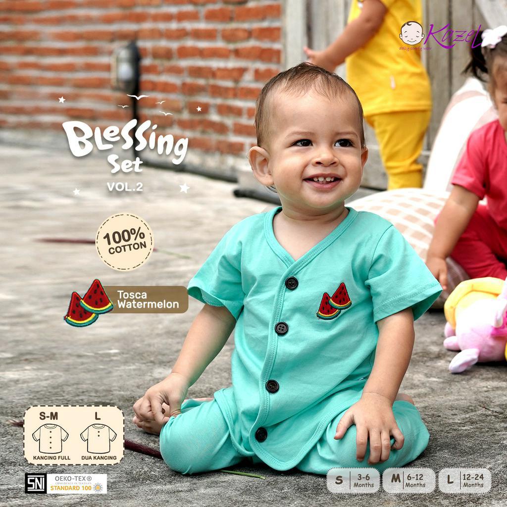 Jual Kazel Setelan Pendek Panjang Bayi Unisex Blessing Set Vol 2 1