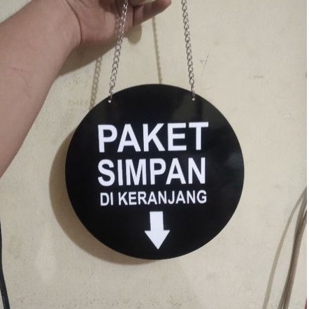 Jual Paket Simpan Dikeranjang Sign In Label Acrylik Timbul , Lengkap ...