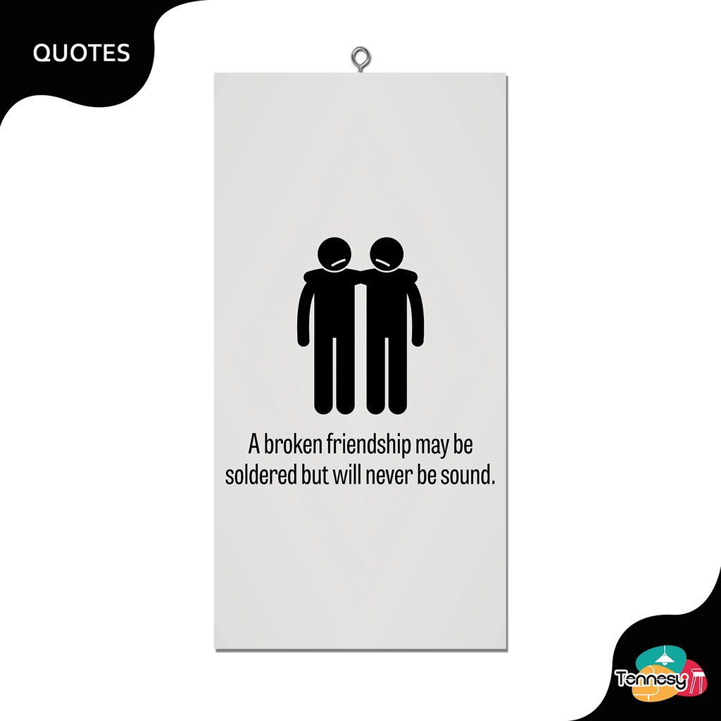 Jual Tennesy Hiasan Dinding Emoticon Quote Sign 10x20cm Wall Decor