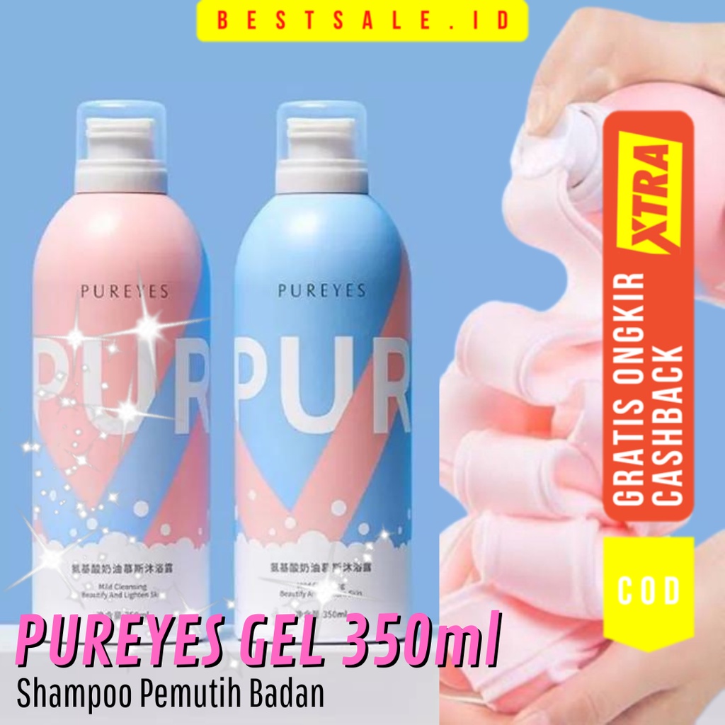 Jual Pureyes Whitening Foam Gel Shower 350ml - Shampoo Sabun Mandi ...