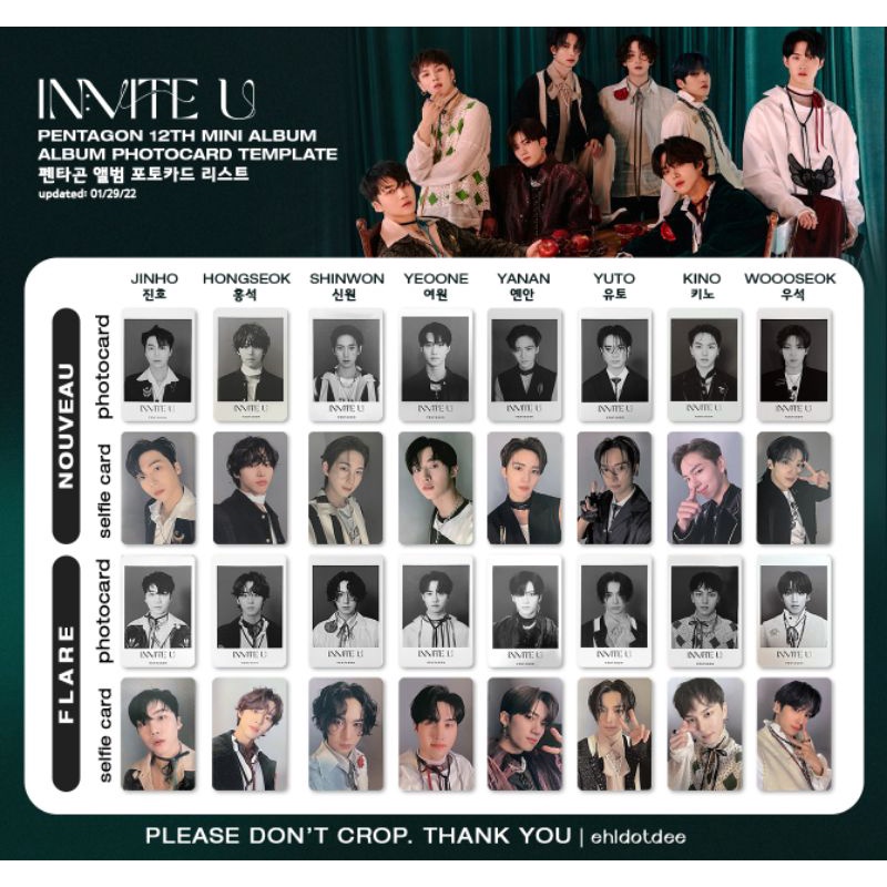 タレントカード PENTAGON INVITE U EVERLINE COMPLETE POB タレントカード PENTAGON INVITE U EVERLINE COMPLETE POB