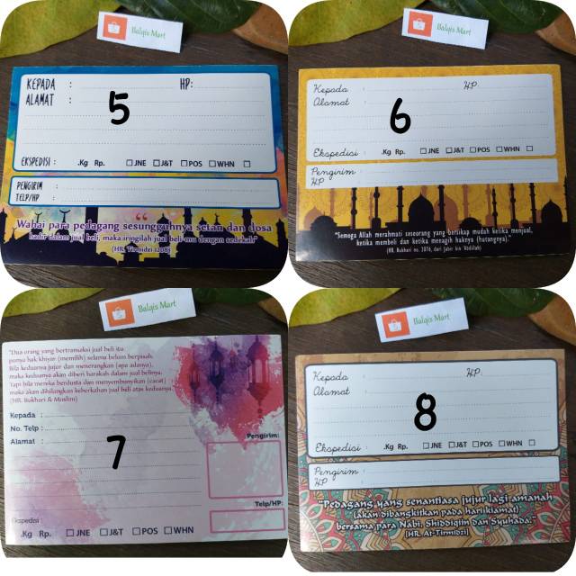 Jual 100 LEMBAR (1PACK) STIKER ALAMAT / sticker address / stiker ...