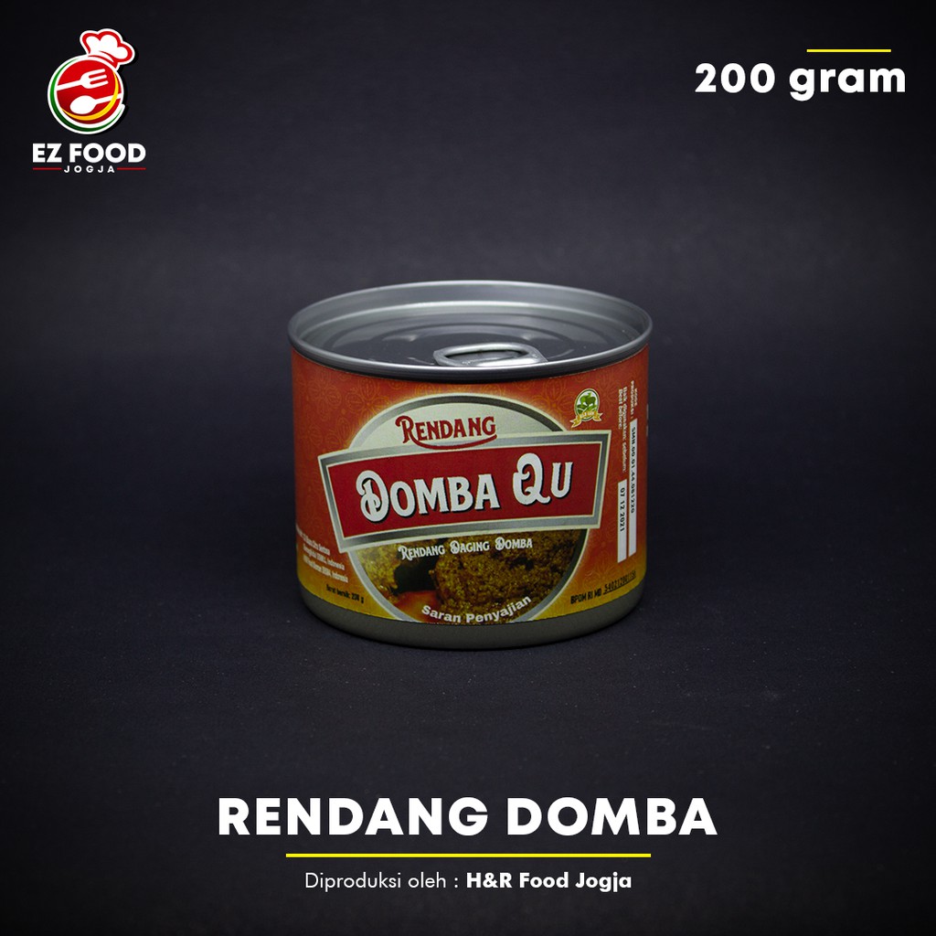 Jual Rendang Daging Domba Qu Makanan Kaleng Ez Food Jogja Shopee