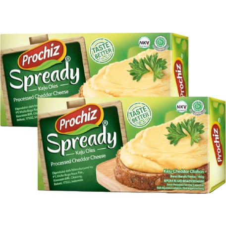 Jual Prochiz Spready 160gr Keju Oles Cheddar Olahan | Shopee Indonesia