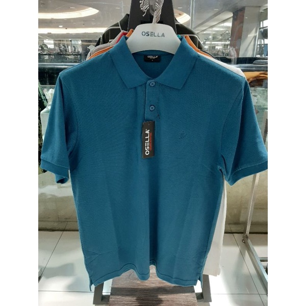 Jual Osella Baju Kaos Polo Shirts Polos Pria Dewasa Original Blue Water Shopee Indonesia