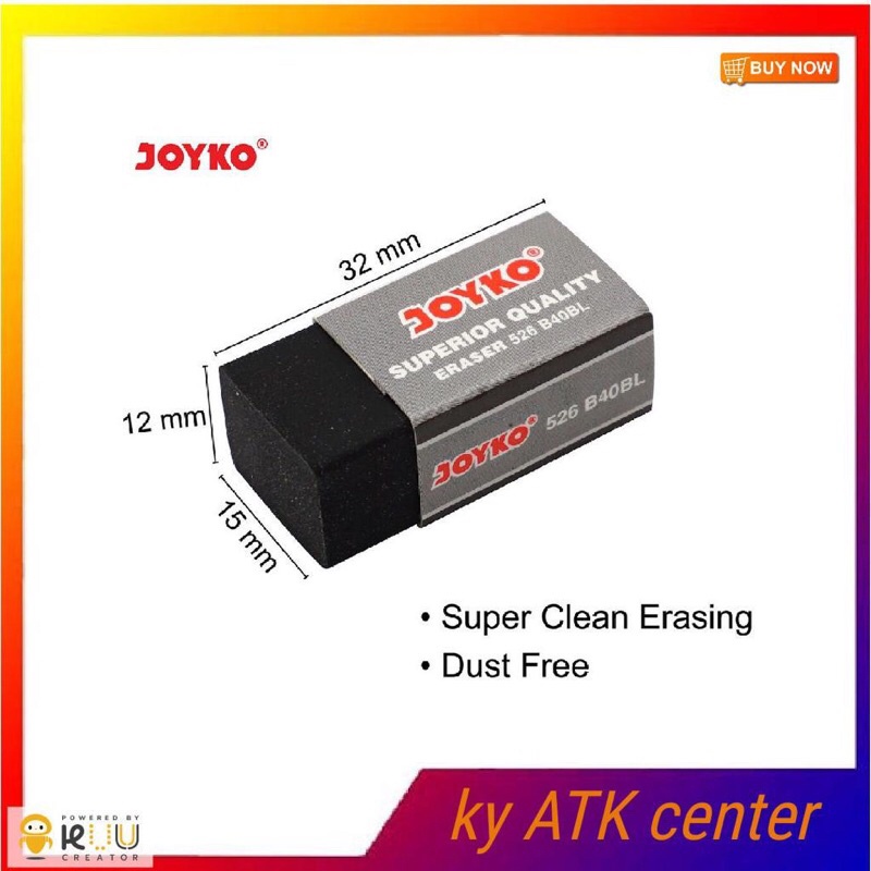 Jual Penghapus Joyko 526 B40 Hitam Eraser Shopee Indonesia