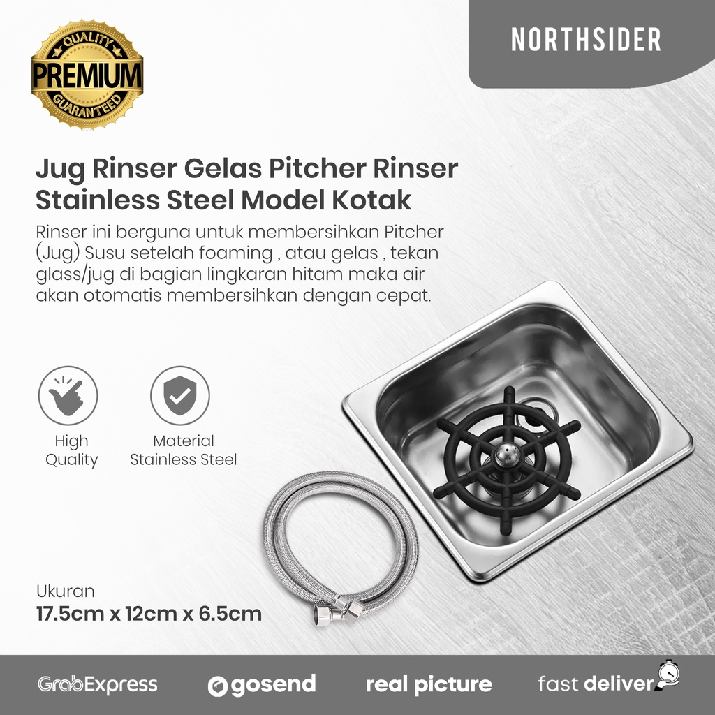 Jual Jug rinser gelas pitcher rinser stainless steel model kotak ...
