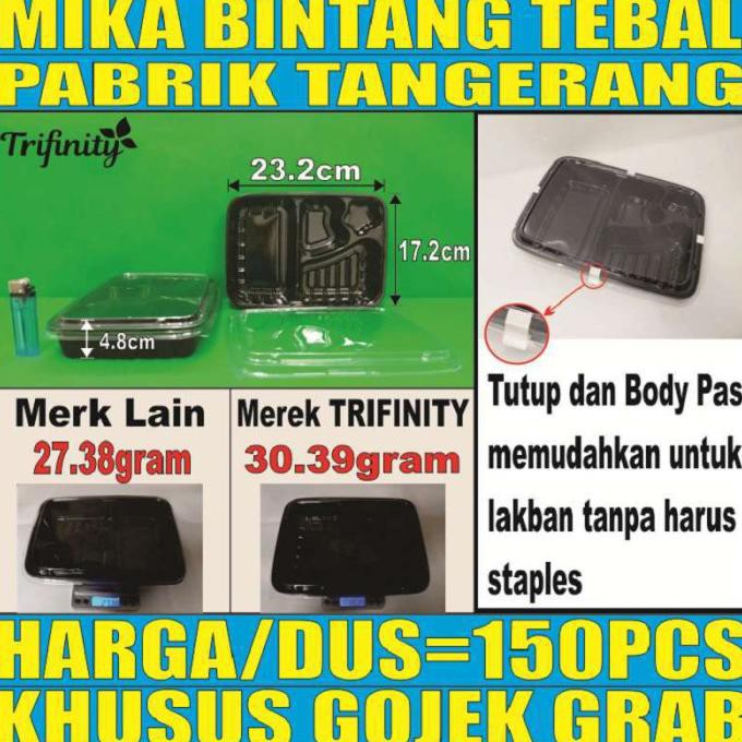 Jual MIKA BENTO TEBAL PER DUS TRAY BINTANG 4SEKAT TRIGUNA JAYA SENTOSA ...