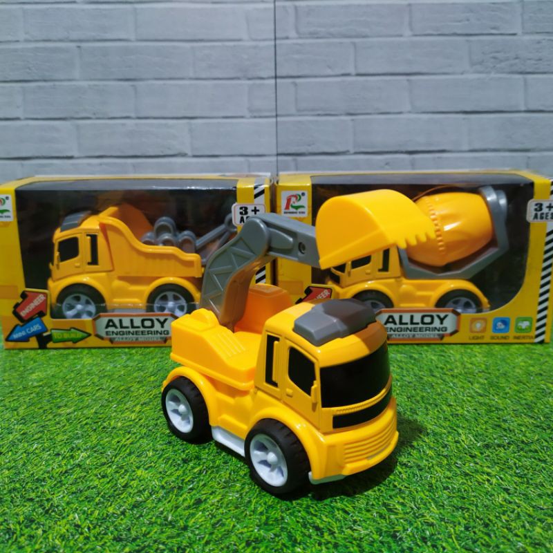 Jual Diecast Mobil Kontruksi Excavator Anak Edukatif - Mainan Truk ...