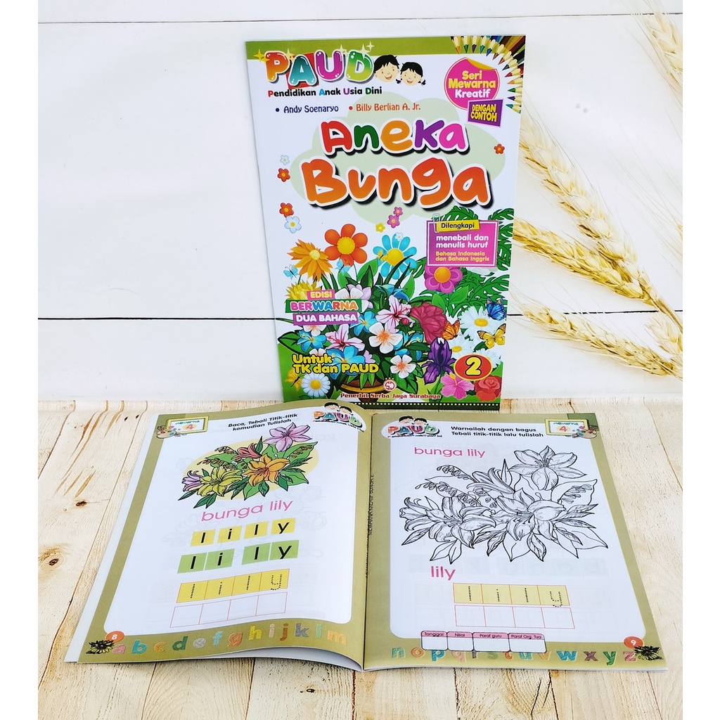 Jual Serba Jaya - Buku Anak Mewarnai Paud Kreatif Aneka Bunga Menebali ...