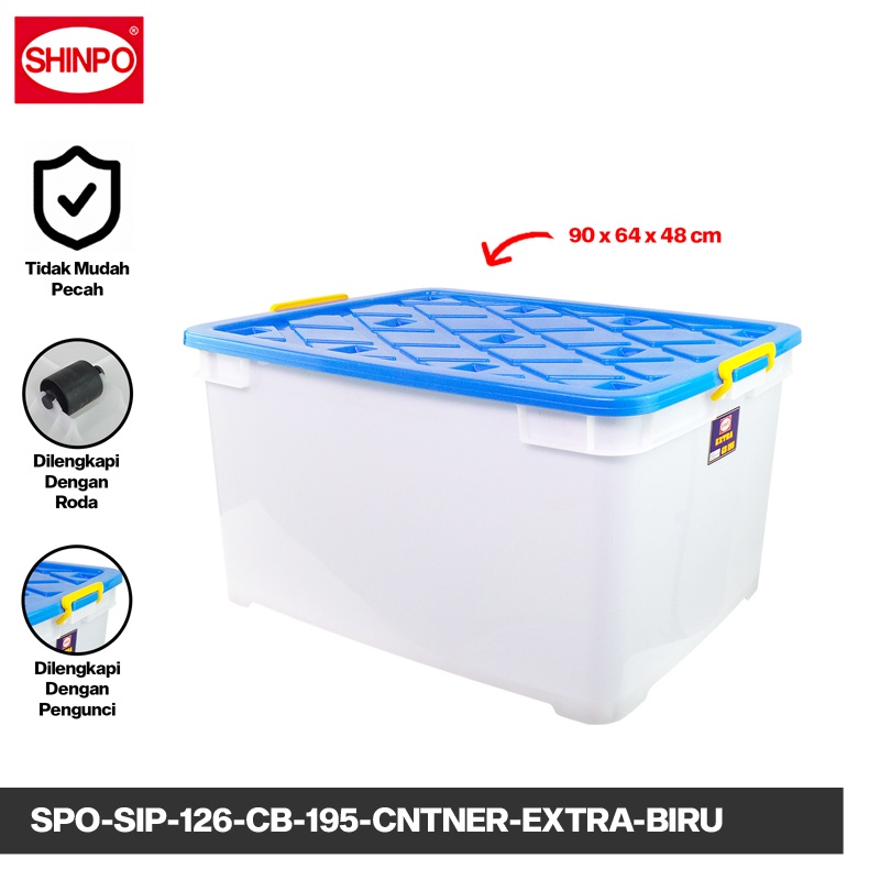 Jual SHINPO Kontainer Plastik Dengan Roda Extra Container Box Kotak ...