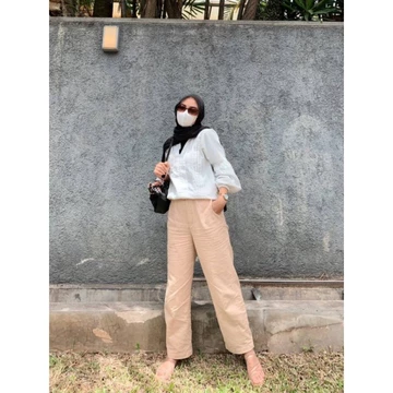 Laura Slim Kulot Highwaist Mykikstore Basic Kulot Basic Pants Kulot Linen