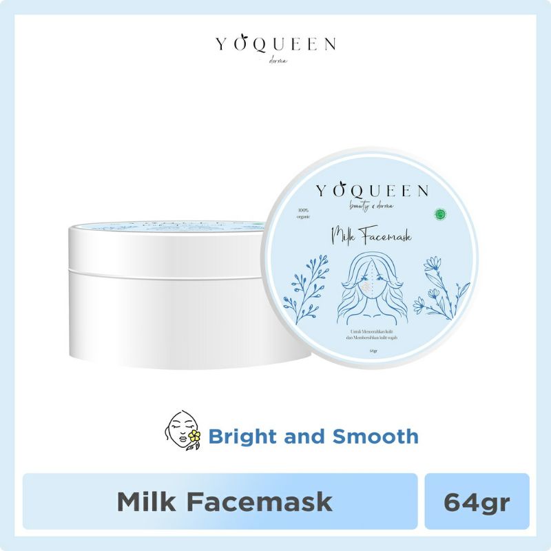Jual [70 gram] MASKER ORGANIK MILK BY YOQUEEN BEAUTY | Shopee Indonesia