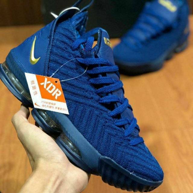 Lebron 16 store blue and gold