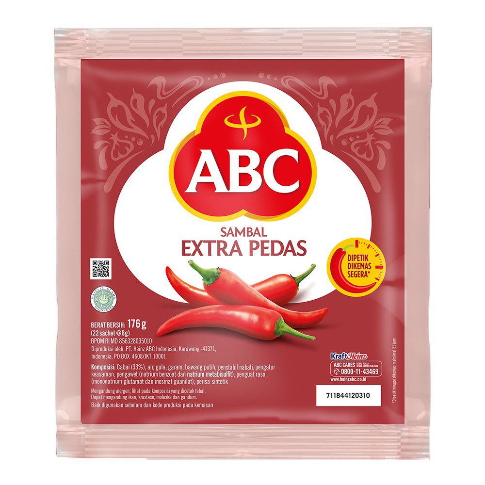 Jual Abc Sambal Extra Pedas Sachet 8g Shopee Indonesia