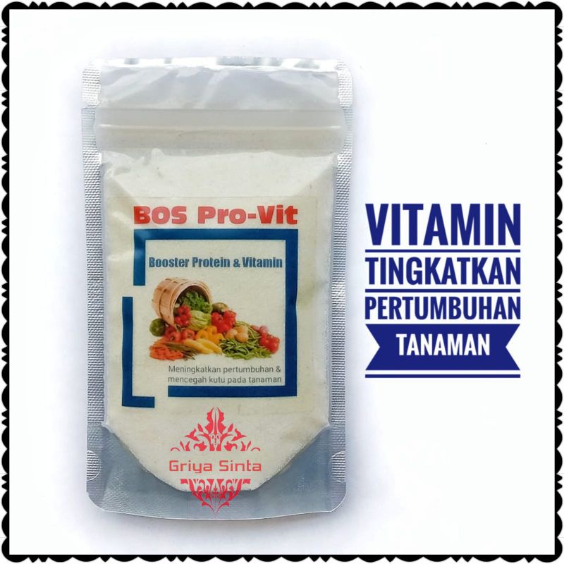 Jual Pupuk Pertumbuhan Bos Pro Vit Nutrisi Komplit Daun Bunga Buah