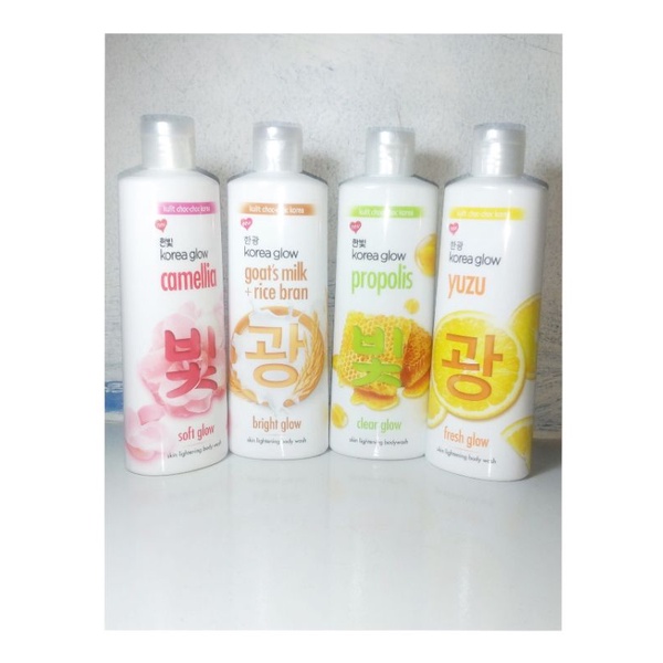 Jual body wash korea glow botol varian bright glow/ fresh glow/soft