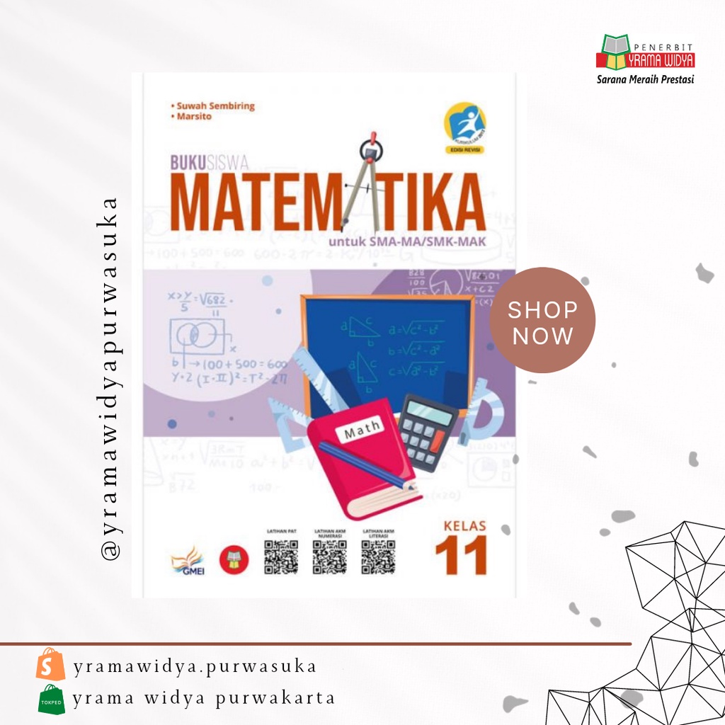 Jual BUKU SISWA MATEMATIKA WAJIB UNTUK SMA-MA/SMK-MAK KELAS XI ...