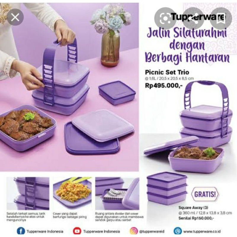 Jual PROMO!!! PICNIC SET TRIO TUPPERWARE | Shopee Indonesia