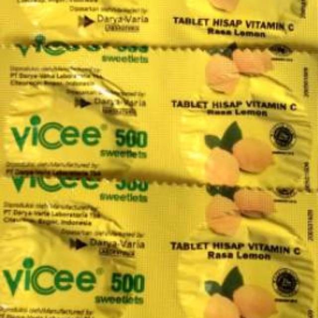 Jual VITAMIN C / VICEE 500 HARGA PER BUTIR (TABLET) | Shopee Indonesia