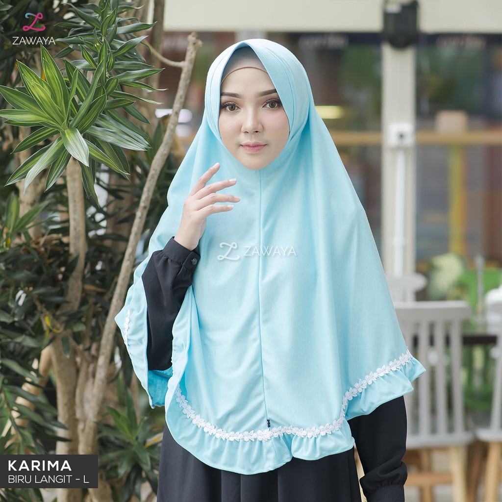 Jual Jilbab Renda Karima by Zawaya | Shopee Indonesia