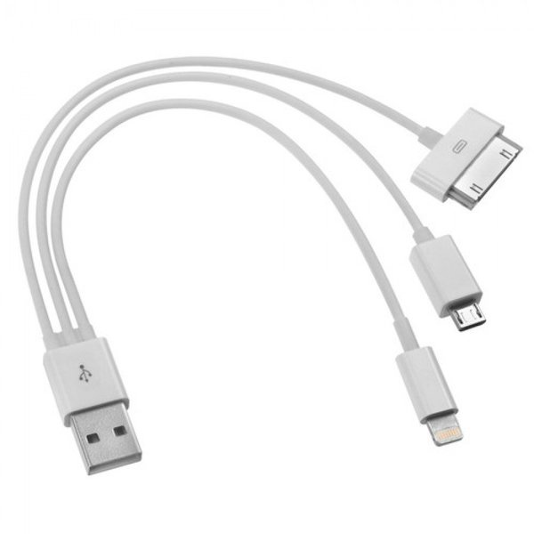 Jual kabel charger usb 3in1 (ujung putih) | Shopee Indonesia