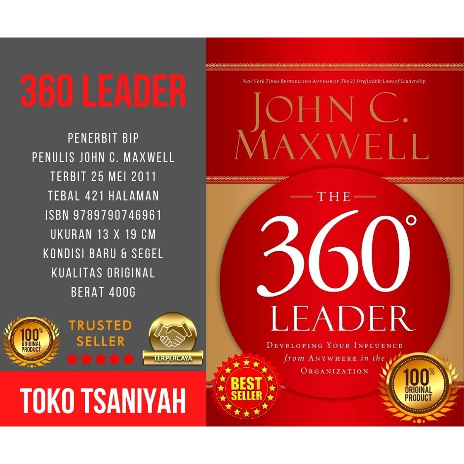 Jual Buku Motivasi Best Seller 360 Leader John C Maxwell Buku Pemimpin ...