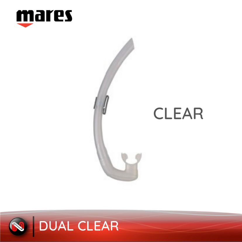 Boccaglio Mares Dual Basic Per Snorkeling - Silicone Ipoallergenico, Forma A D, Ideale Per Apnea E Nuoto
