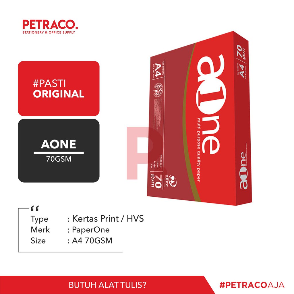 Jual Kertas Hvs Aone Paperone A4 F4 70 Gsm Original Shopee Indonesia