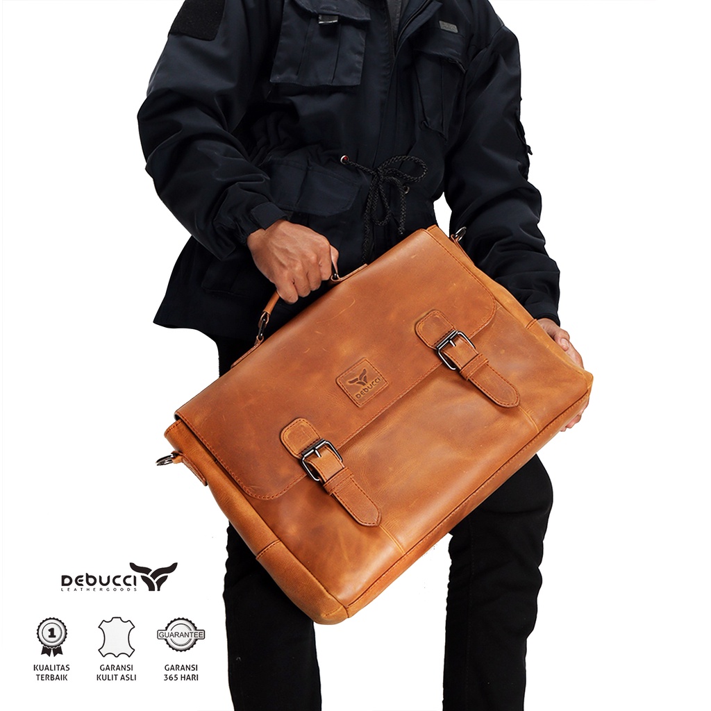 Jual Debucci leather goods - Tas kerja pria kulit asli / tas laptop ...