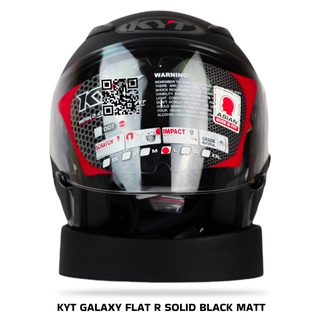 KYT GALAXY FLAT R SOLID BLACK MATT Double Visor Anti theft Quick release  strap SNI & DOT IDR 440.000