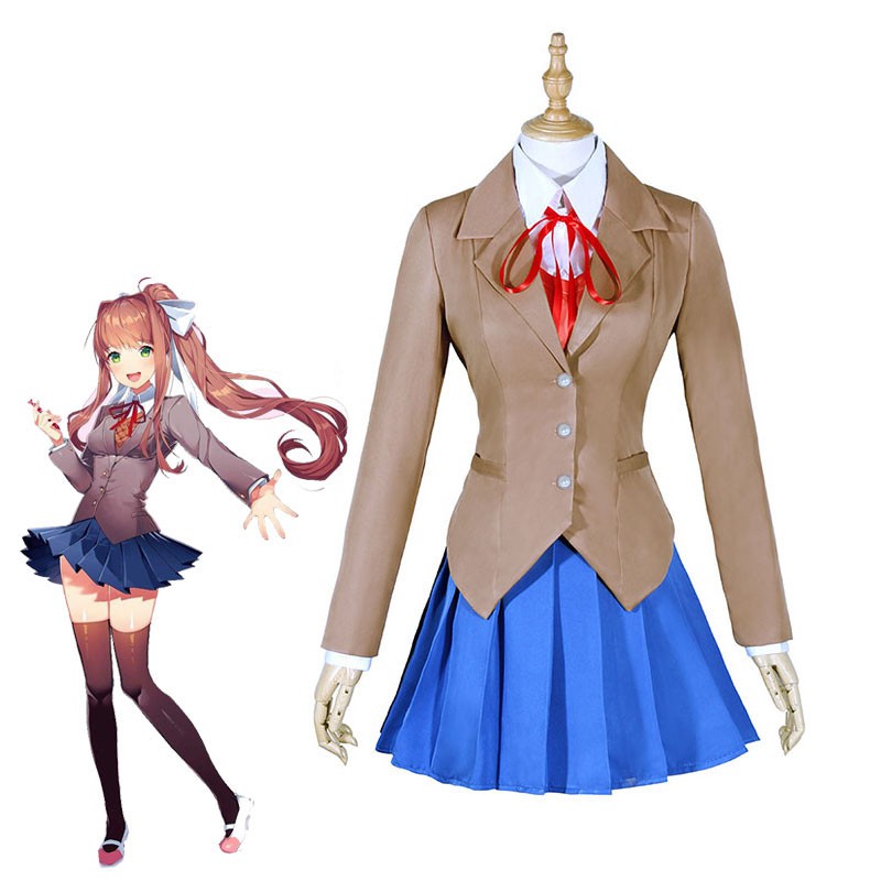 Jual Free Ongkir Rolecos Doki Doki Literature Club Monika Cosplay Sayori Yuri Natsuki Cosplay 2728