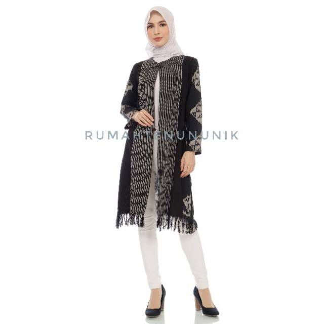 Jual BAJU TENUN LONG CARDI TENUN LULU (versi RUMBAI) | Shopee Indonesia