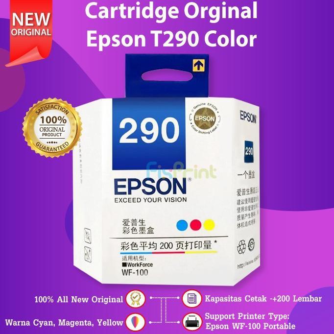 Jual Cartridge Tinta Epson 290 T290 Color Printer Workforce Wf100 Wf ...