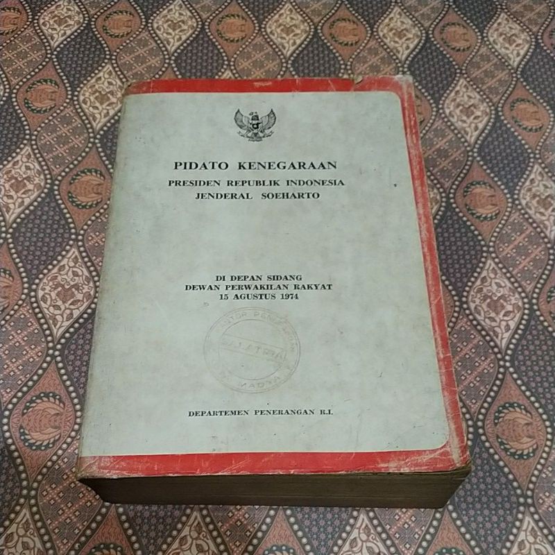 Jual BUKU PIDATO KENEGARAAN PRESIDEN REPUBLIK INDONESIA JENDERAL ...