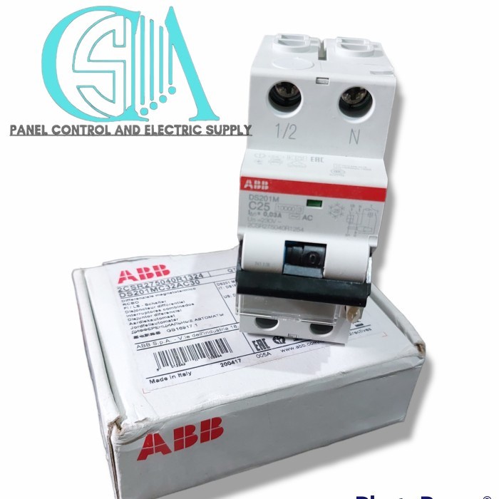 Jual RCBO ABB / DS 201 C32 AC300 / DS201C32AC300 / 1+NP 32A / 6kA 300mA ...
