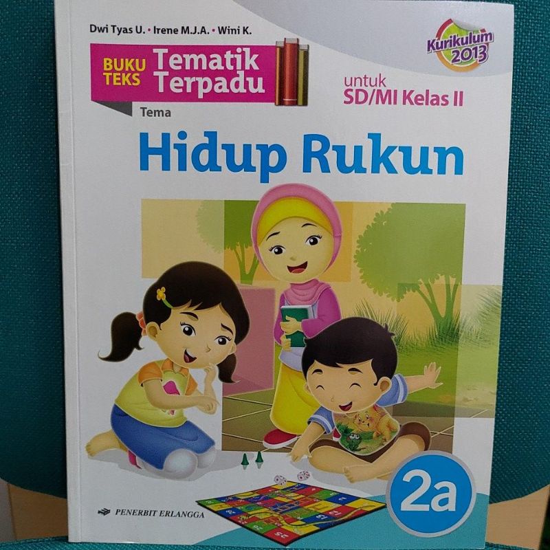 Jual BUKU TEKS TEMATIK TERPADU 2A KELAS II ERLANGGA | Shopee Indonesia