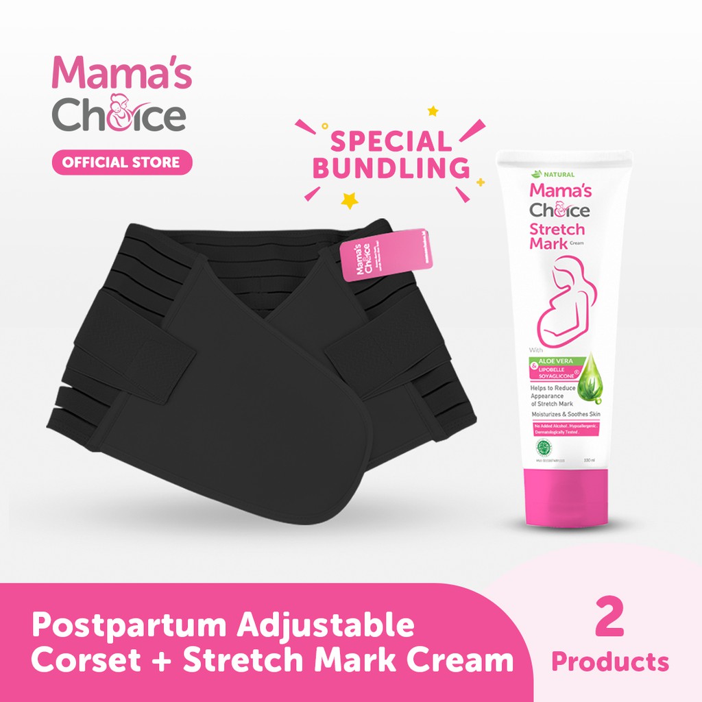 Jual Postpartum Care Bundle Mama's Choice (Postpartum Corset + Stretch