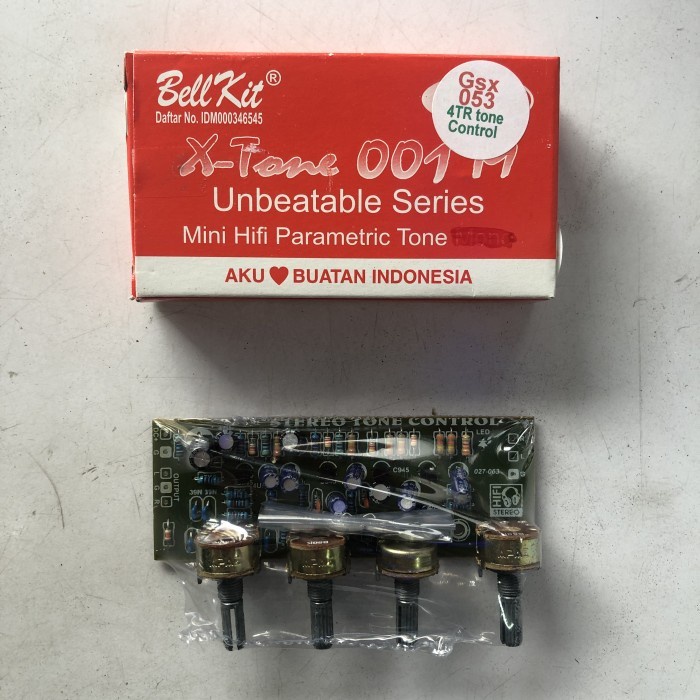 Jual Kit Module Pre Amplifier Audio Tone Control Stereo 4 Transistor ...