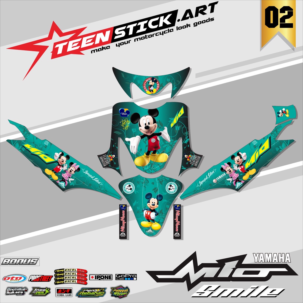 Jual DECAL FULL BODY MIO SMILE 2003-2013 - DECAL STICKER FULL BLOCK ...