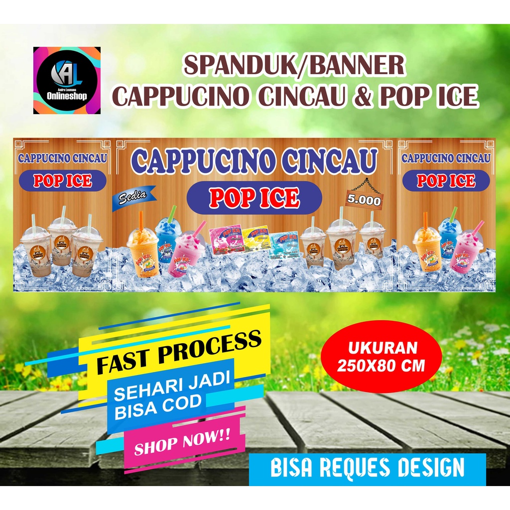 Jual Spanduk Banner Cappucino Cincau Shopee Indonesia 5502