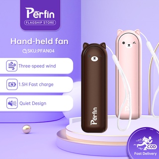 Jual Perfin PFAN04 Kipas Angin Portable Fan Power Bank+ Mini Fans 2 in ...