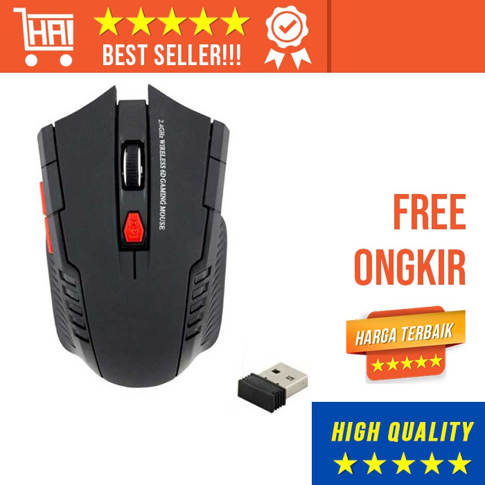 Jual WIRELESS MOUSE GAMING 2000 DPI MOUS ORIGINAL GAMERS WIRELES MURAH