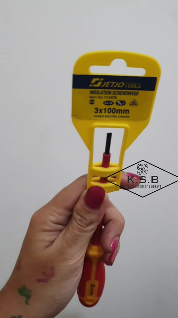 Jual Obeng Listrik/Insulasi MINUS/ Insulation Screwdriver MINUS JETJO ...